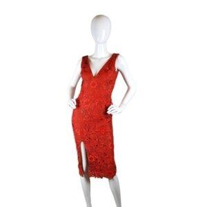 Dress the Population Judith Red Lace Cocktail Dress Size XS